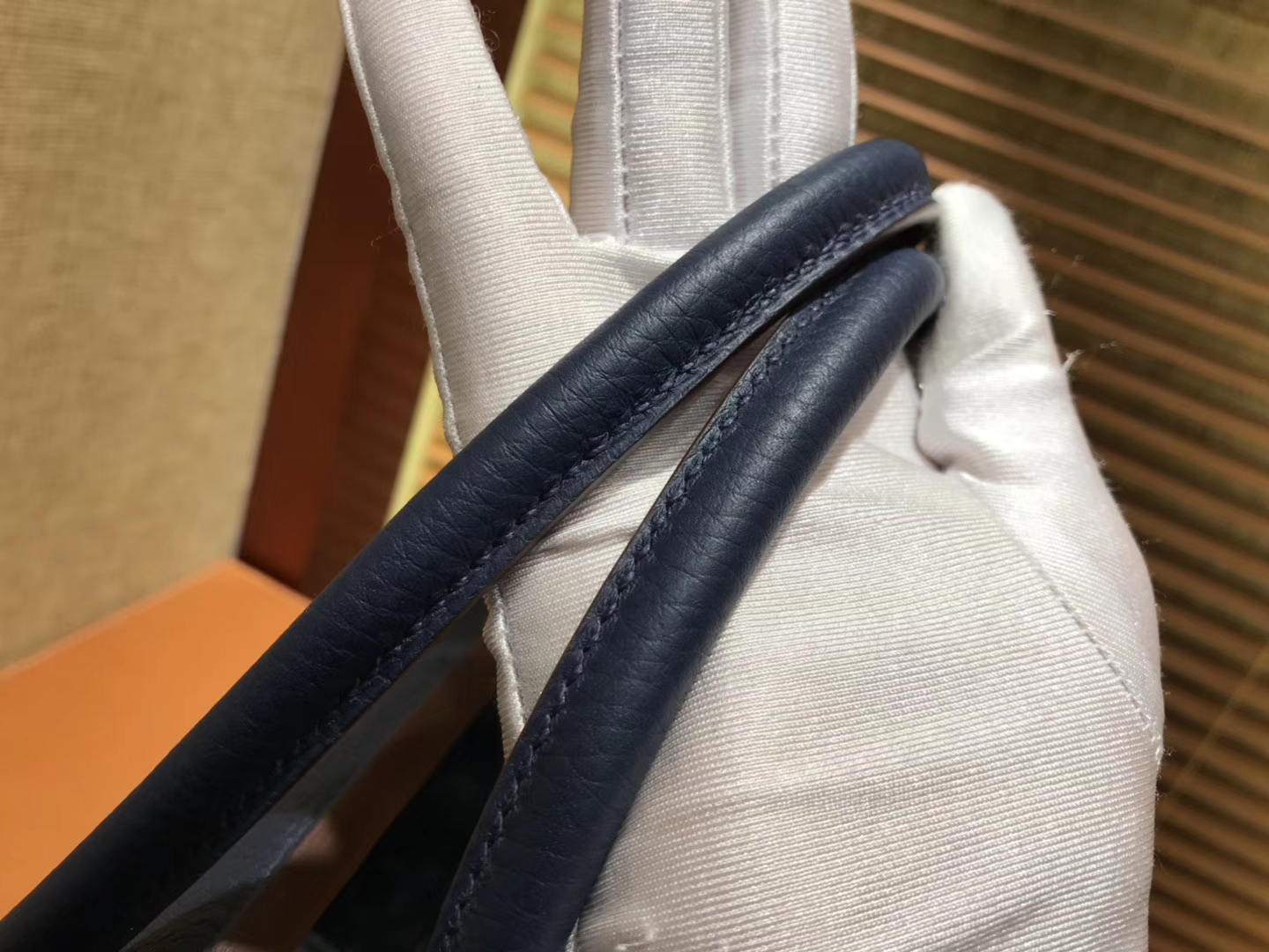 Hermès（爱马仕）Birkin 30cm ( 铂金包) Togo小牛皮 午夜蓝 原版蜜蜡线 全手工缝制