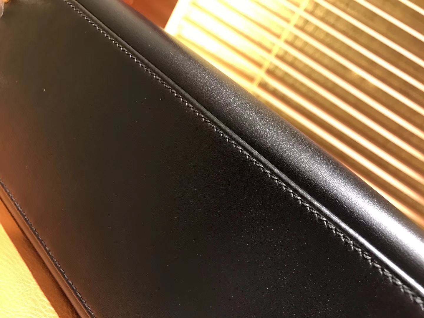 Hermès（爱马仕）Kelly 25 28(凯莉包)黑色 德国进口 box牛皮 原版蜜蜡线 全手工缝制