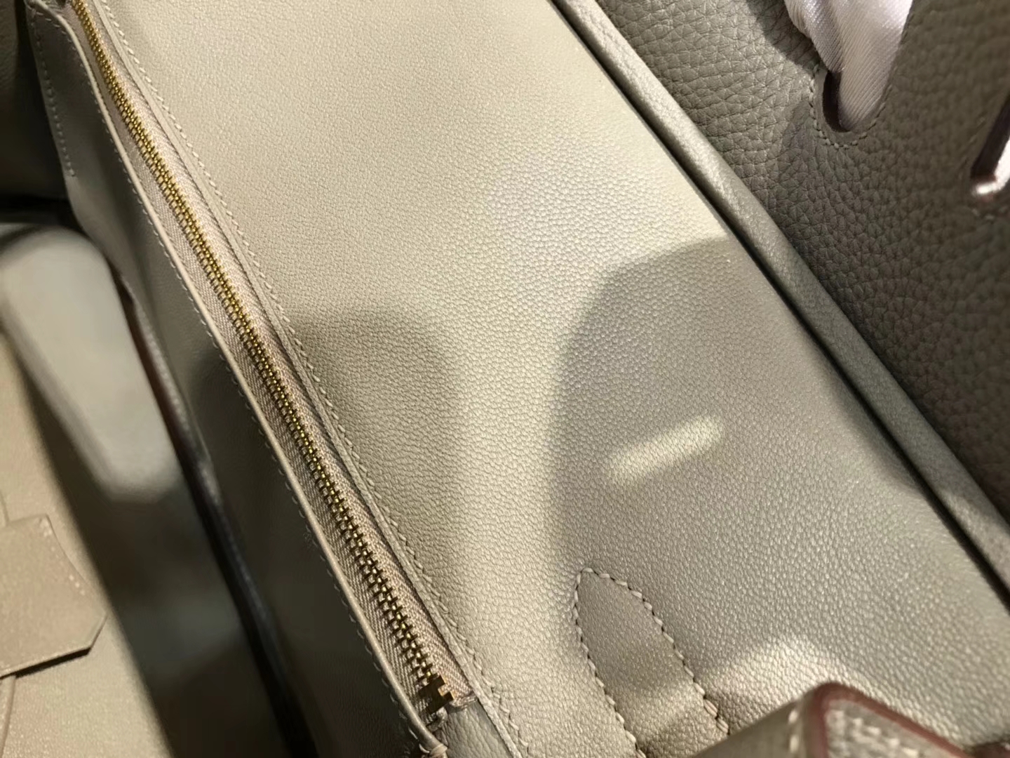 Hermès（爱马仕）Birkin 30cm ( 铂金包) Togo小牛皮 银河灰 原版蜜蜡线 全手工缝制