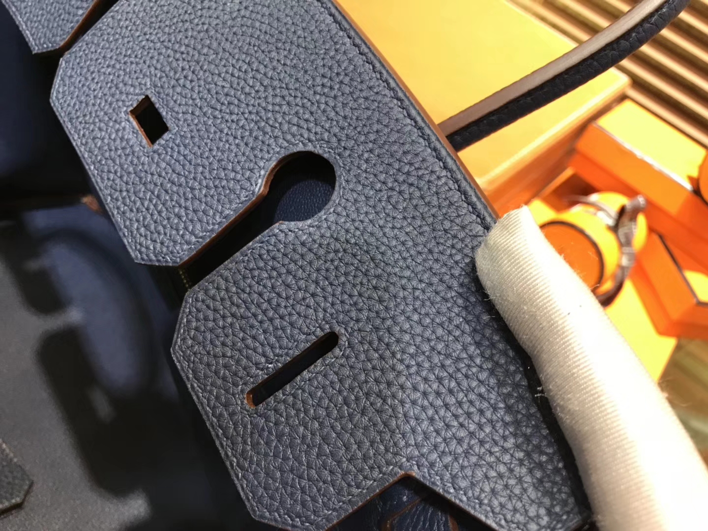 Hermès（爱马仕）Birkin 30cm ( 铂金包) Togo小牛皮 午夜蓝 原版蜜蜡线 全手工缝制