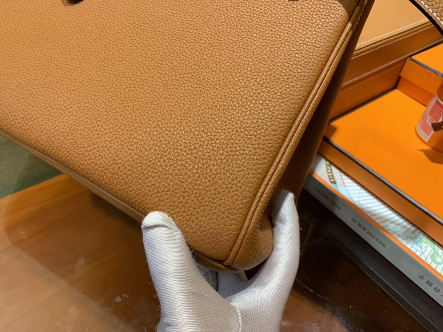 Hermès（爱马仕）Birkin 30cm ( 铂金包) Togo小牛皮 金棕 原版蜜蜡线 全手工缝制