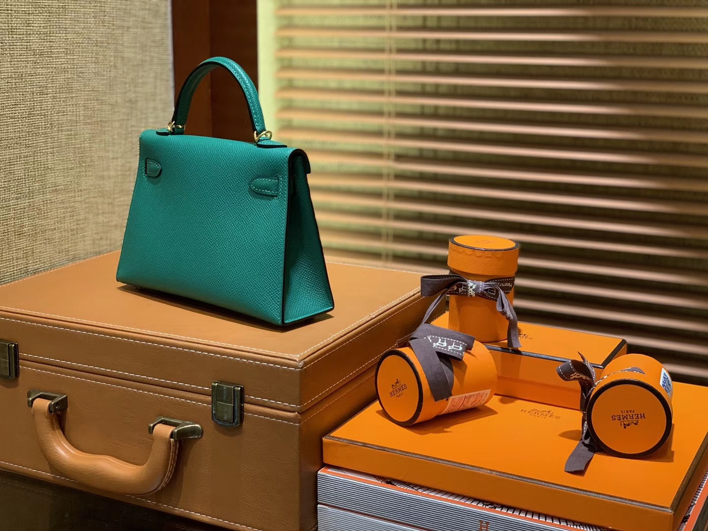 Hermès（爱马仕）MiniKelly 迷你凯莉 U4丝绒绿 德国掌纹牛皮 原版蜜蜡 全手工缝制 2代 19cm