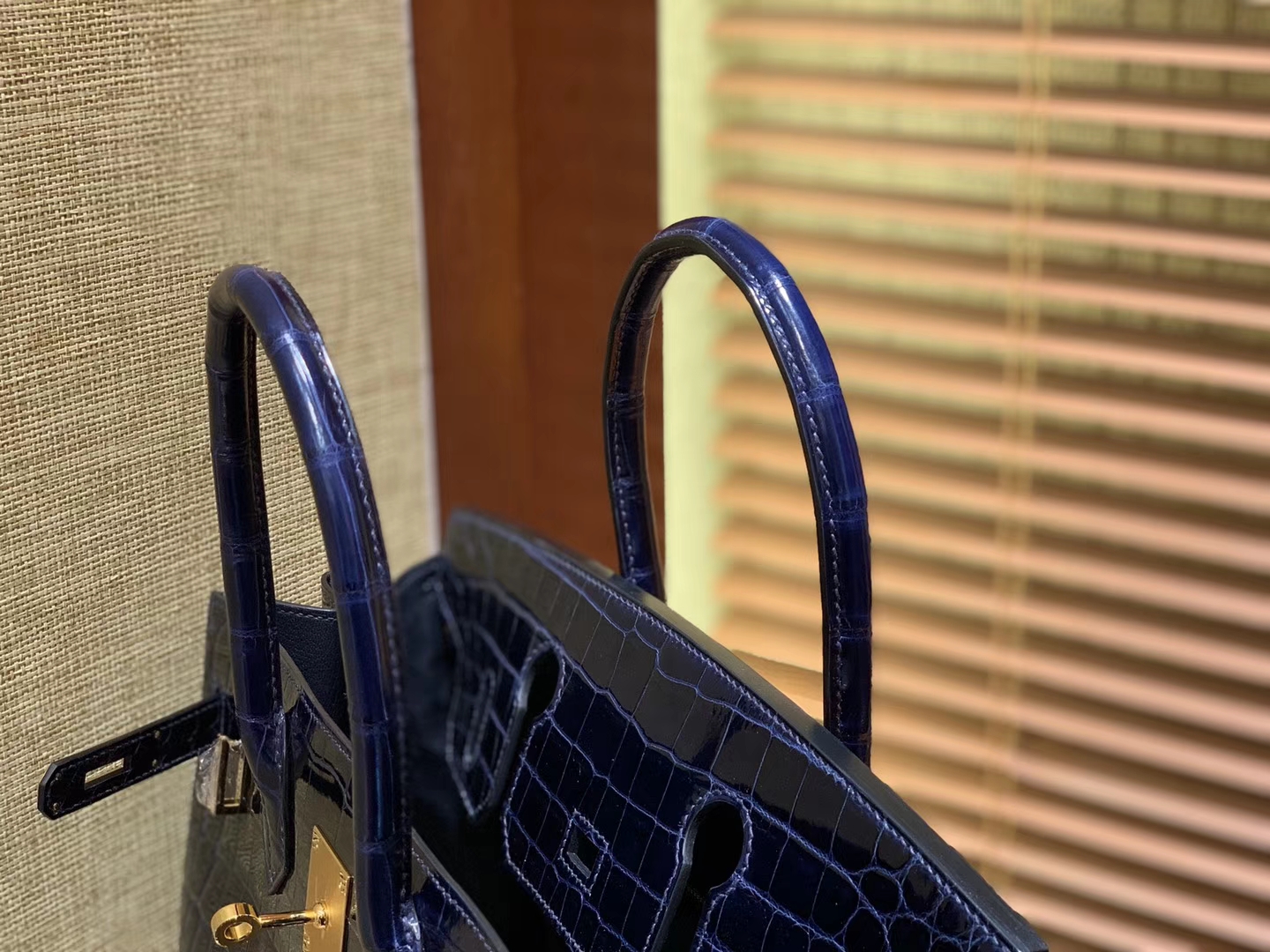 Hermès（爱马仕）Birkin铂金包 午夜蓝 一级皮 尼罗鳄鱼 进口原料 顶级手缝工艺 30cm