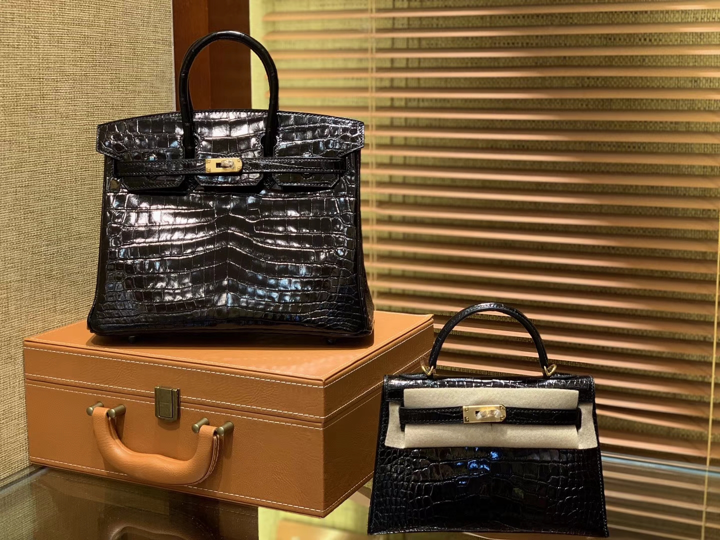 Hermès（爱马仕）Birkin 25cm 2代19cm 黑色 美洲 尼罗 鳄鱼皮