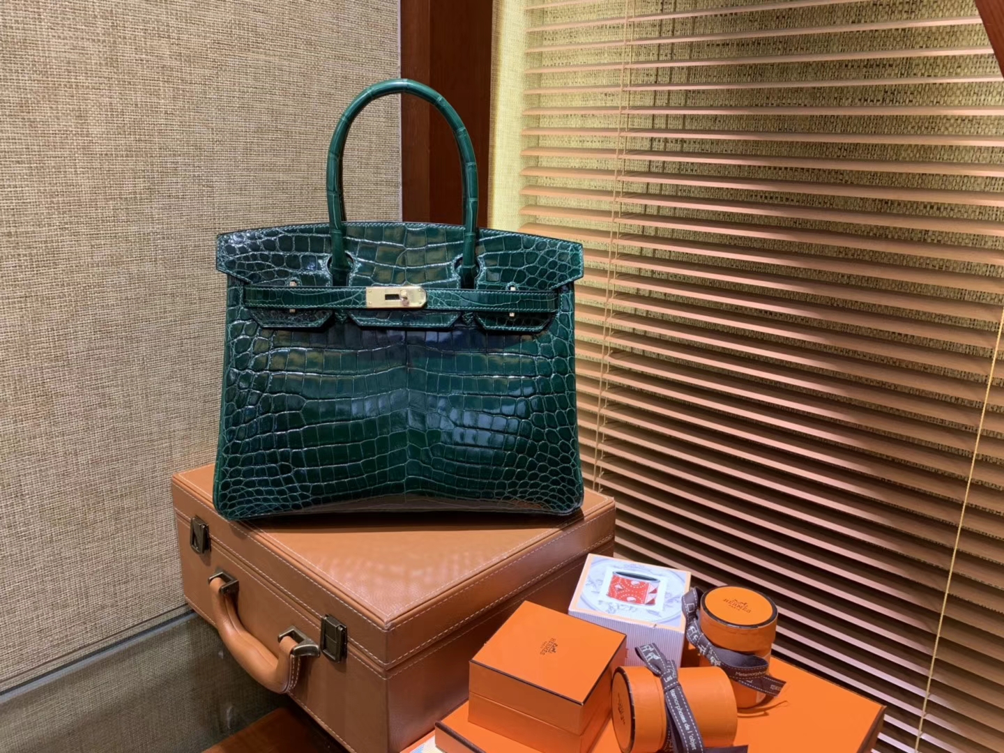 Hermès（爱马仕）Birkin 祖母绿 一级尼罗鳄鱼皮 顶级工艺全手工制作 25cm