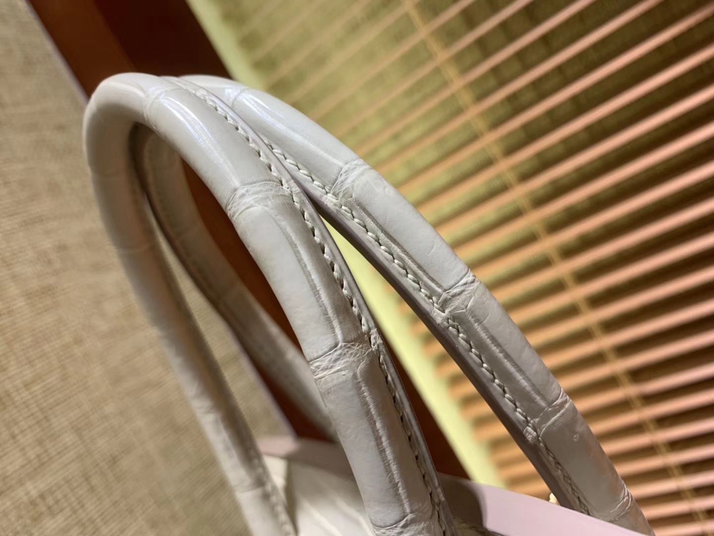 Hermès（爱马仕）Birkin铂金包 羊毛白 一级皮 雾面尼罗鳄鱼皮 进口原料 顶级手缝工艺 30cm