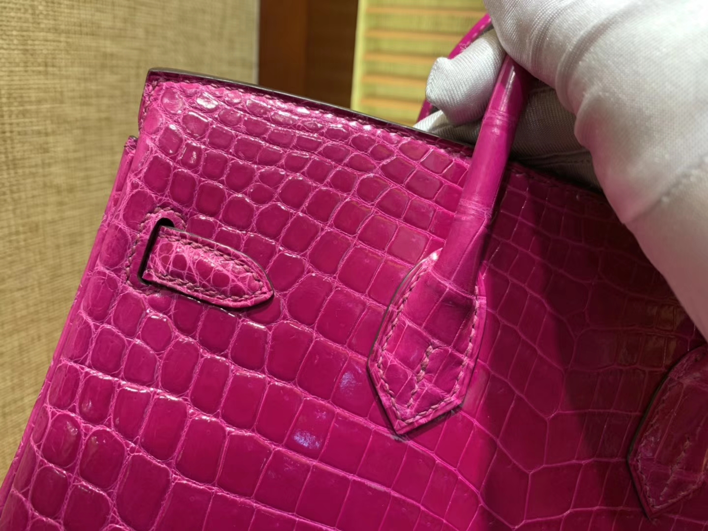 Hermès（爱马仕）Birkin铂金包 天方夜谭紫 一级皮 尼罗鳄鱼 进口原料 顶级手缝工艺 25cm