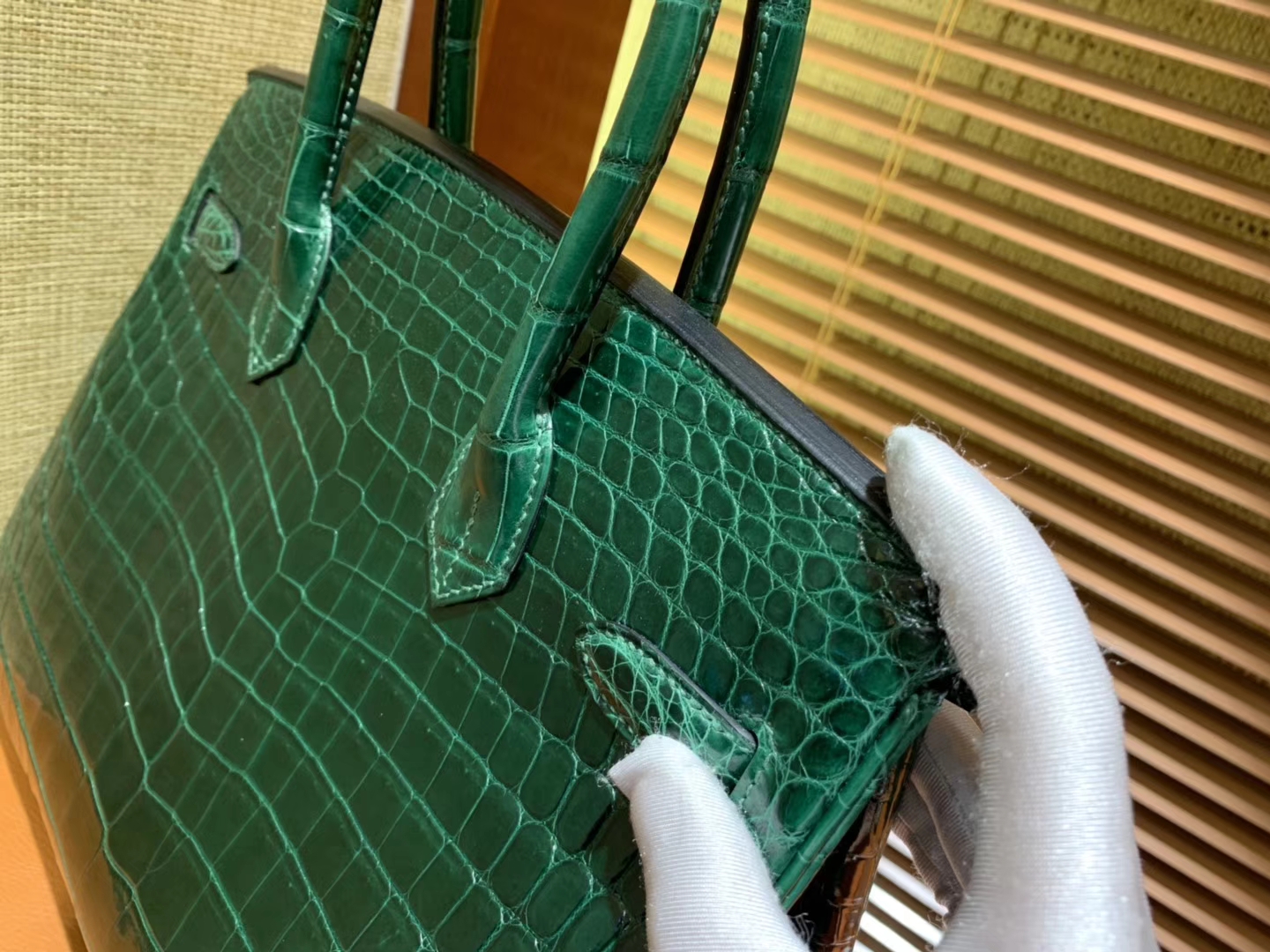 Hermès（爱马仕）Birkin 祖母绿 一级尼罗鳄鱼皮 顶级工艺全手工制作 25cm