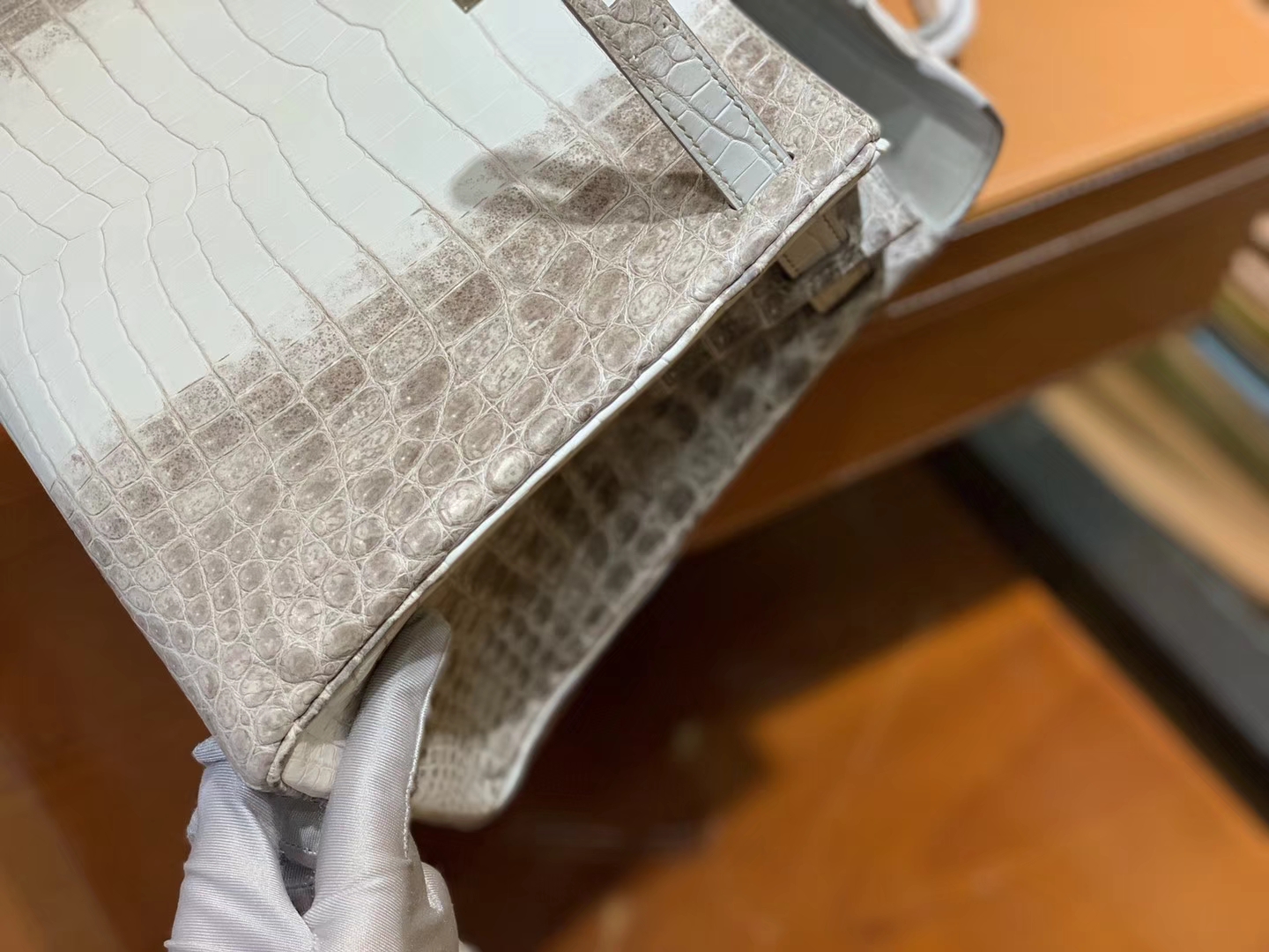 Hermès（爱马仕）Kelly 28cm 喜玛拉雅 包中皇后 顶级手缝工艺 银扣