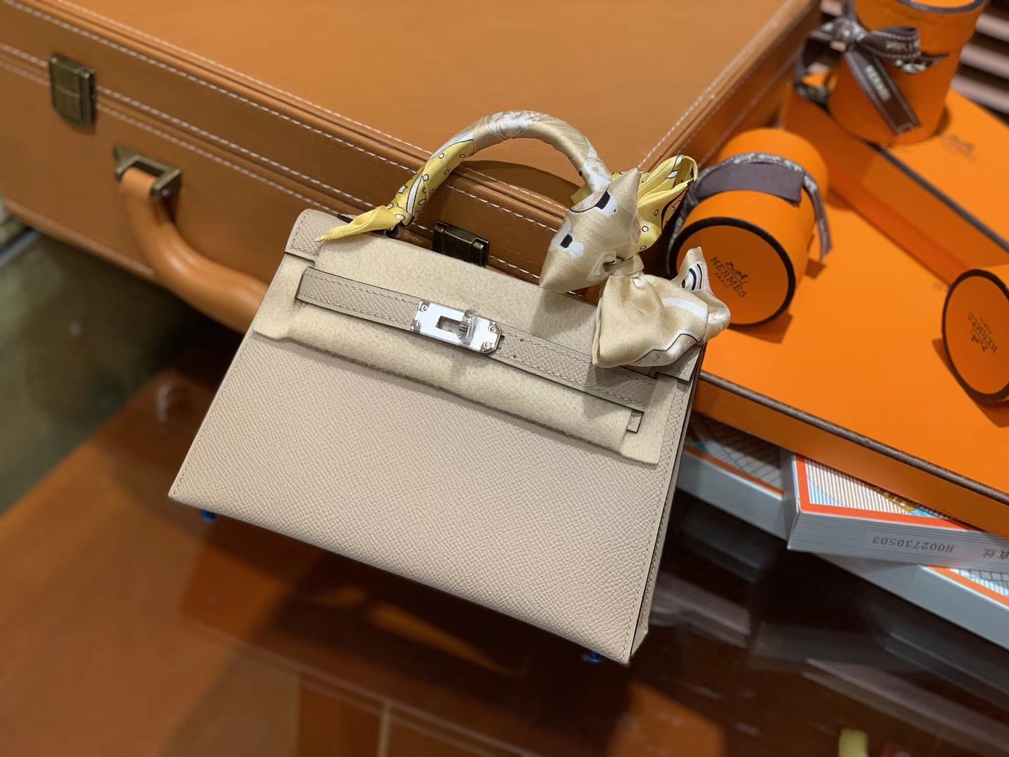 Hermès（爱马仕）MiniKelly 迷你凯莉 风衣灰 德国掌纹牛皮 原版蜜蜡 全手工缝制 2代 19cm