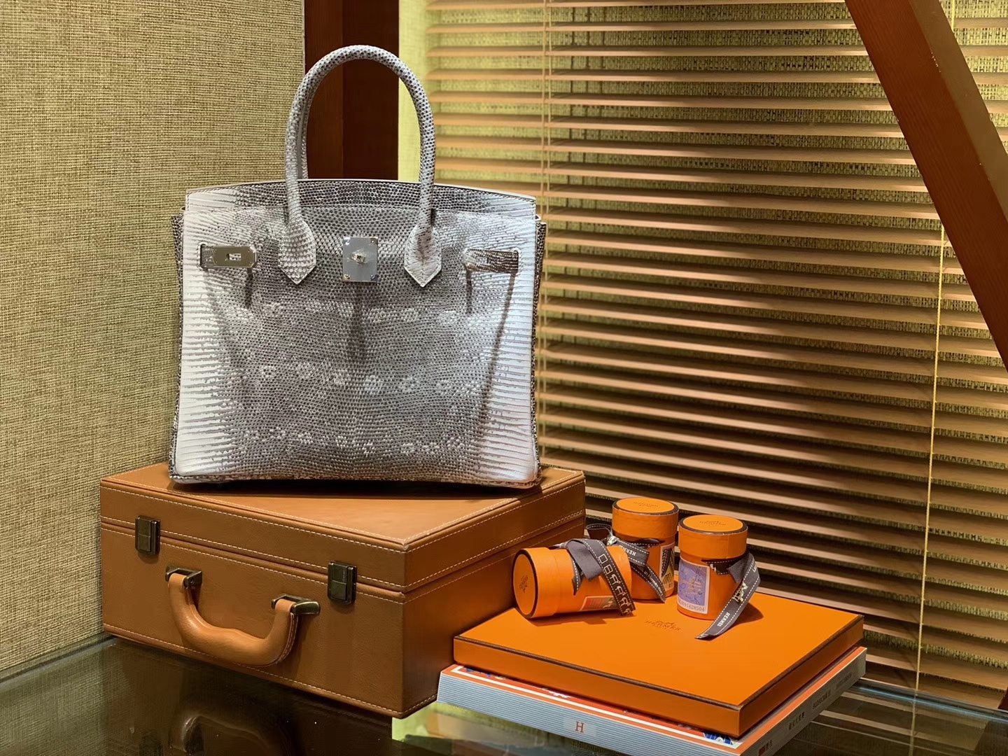 Hermès（爱马仕）Birkin铂金包 原色蜥蜴 复古系 匠心打造 30cm