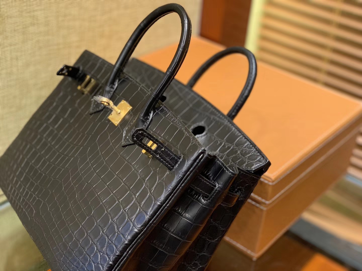 Hermès（爱马仕）Birkin 25cm 2代19cm 黑色 雾面哑光 鳄鱼皮 顶级手工缝制