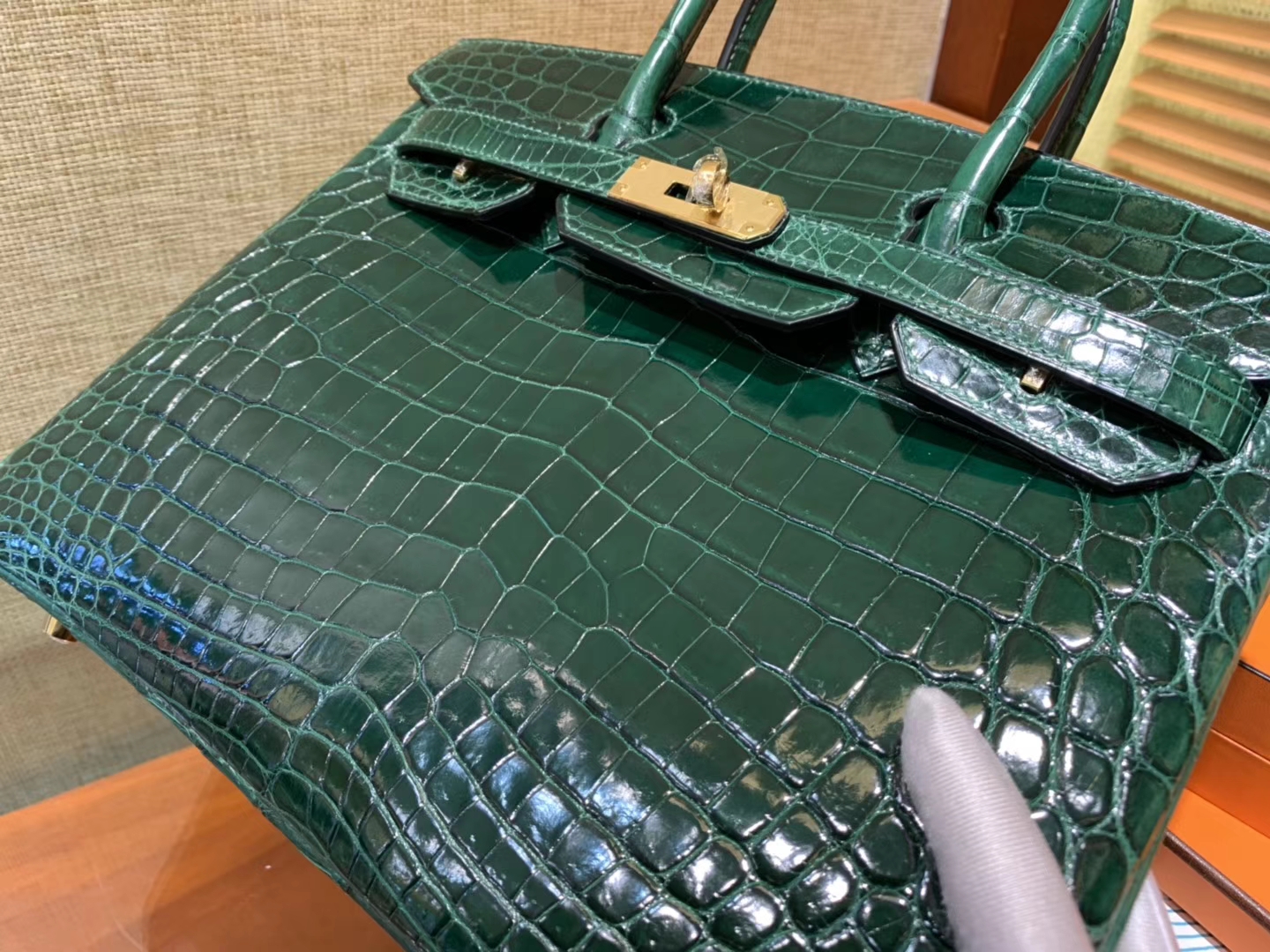 Hermès（爱马仕）Birkin 祖母绿 一级尼罗鳄鱼皮 顶级工艺全手工制作 25cm