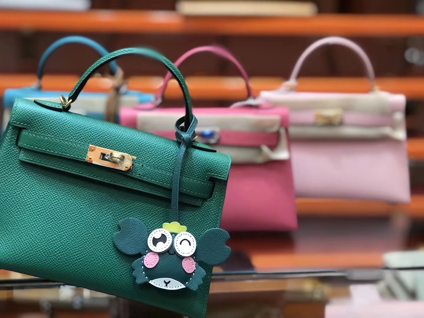 Hermès（爱马仕）Birkin铂金包 mini kelly 孔雀绿 进口掌纹小牛皮 金扣 顶级手工缝制 19cm