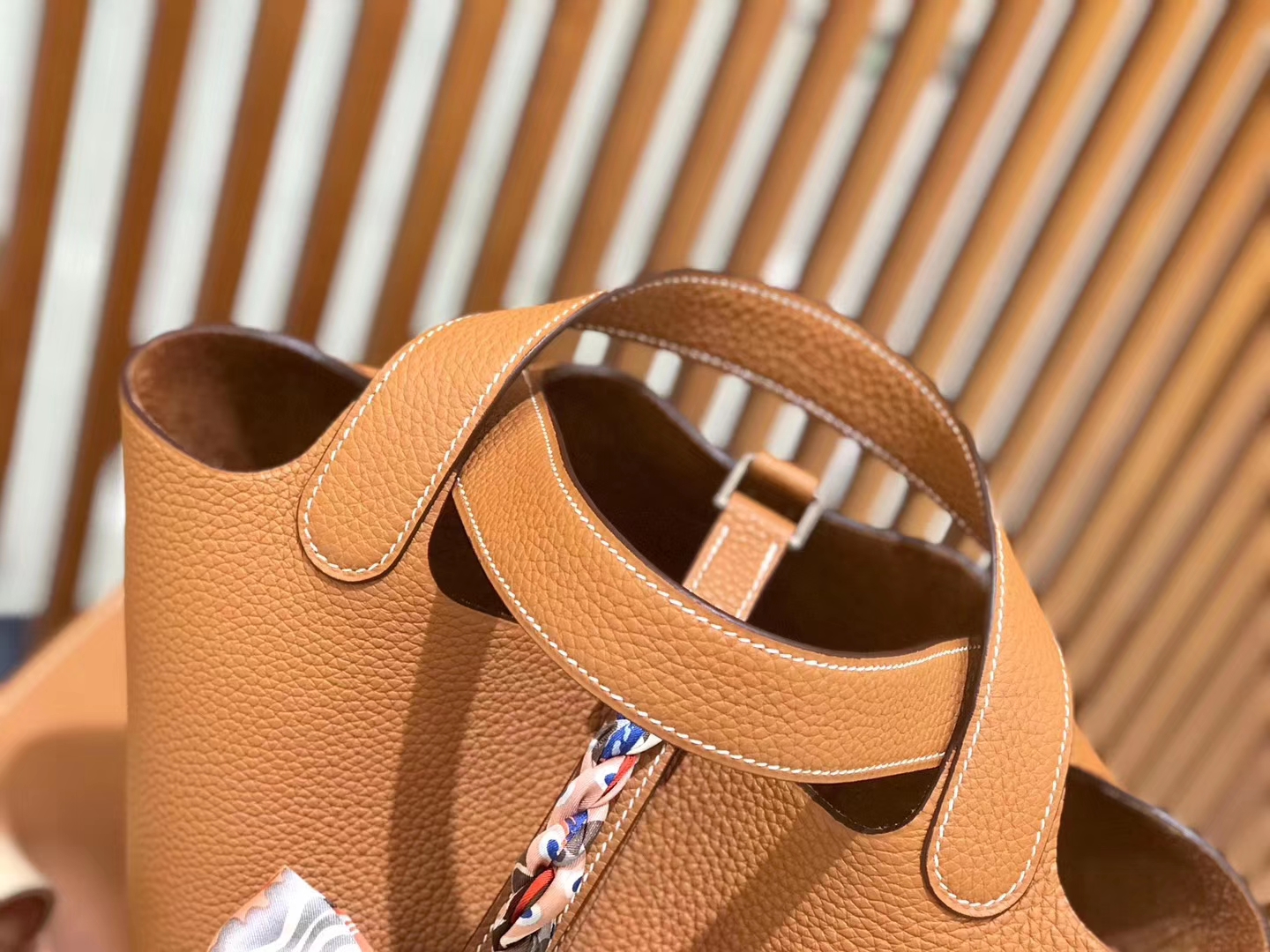 Hermès（爱马仕）新增现货 Picotin 菜篮子 太妃金 全手工蜡线缝制 银扣 18cm
