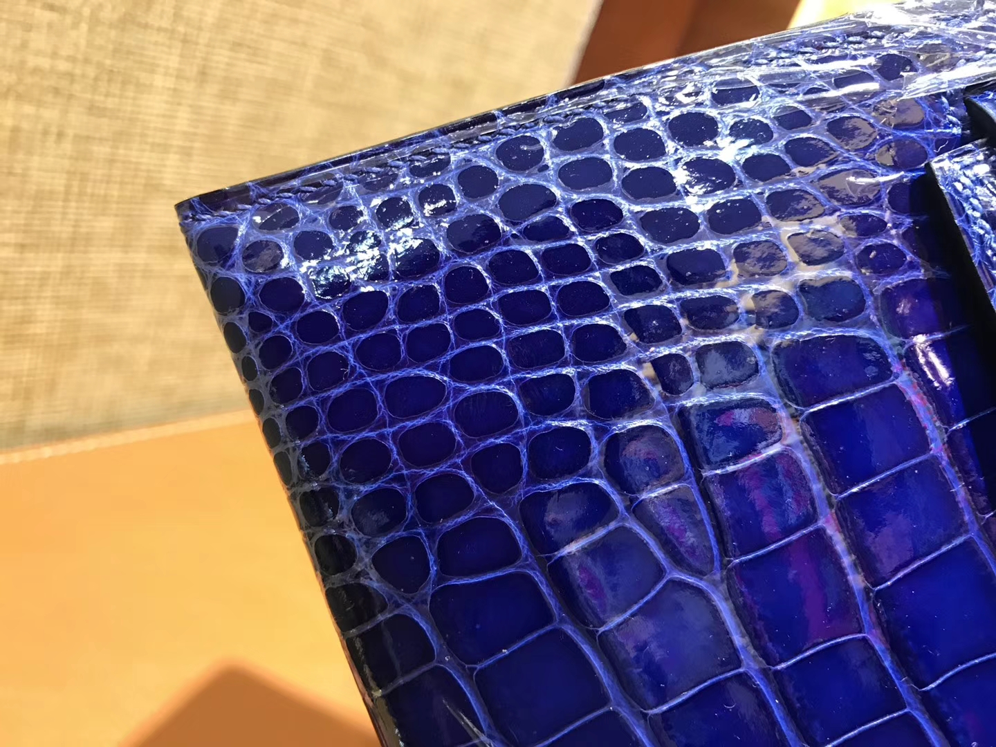 Hermès（爱马仕）Mini Kelly 深蓝色 一级美洲鳄鱼皮 全手工缝制 臻品级别 金扣 19cm 2代