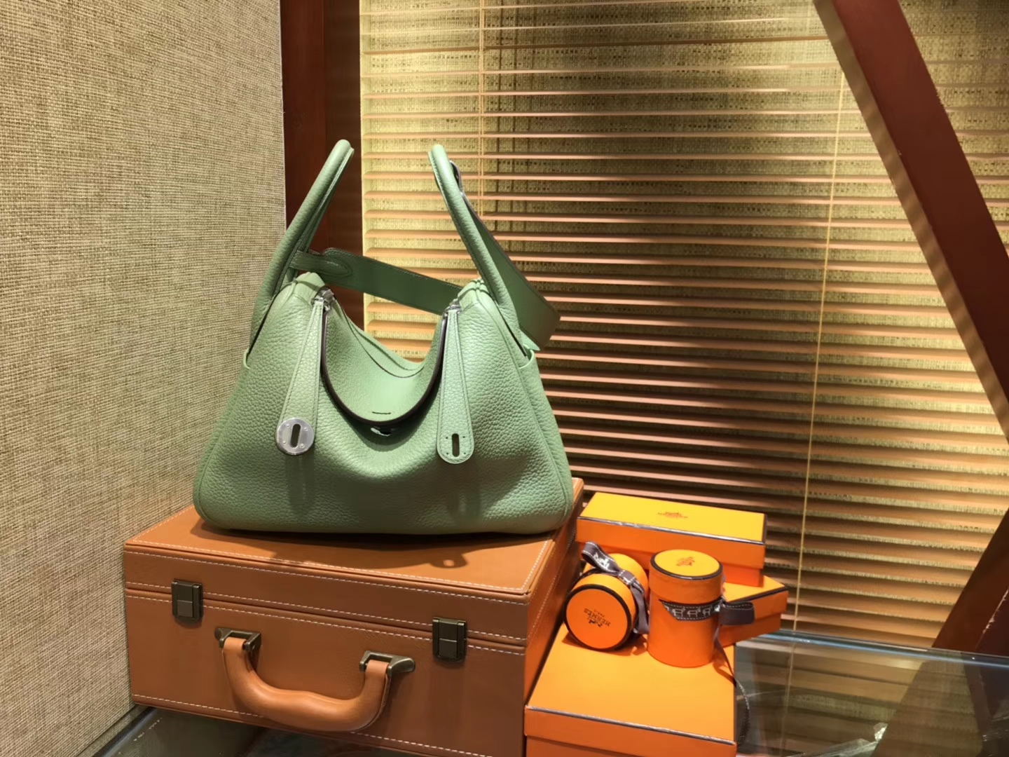 Hermès（爱马仕）Lindy琳迪包 抹茶绿 德国进口togo牛皮 全手工缝制 银扣 30cm