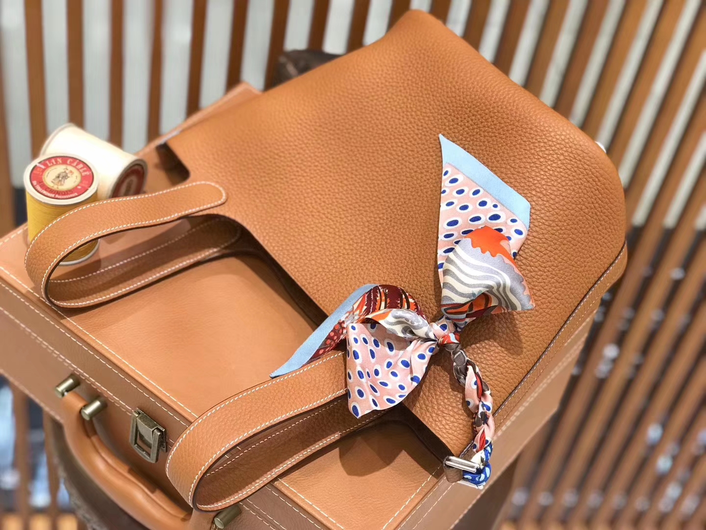 Hermès（爱马仕）新增现货 Picotin 菜篮子 太妃金 全手工蜡线缝制 银扣 18cm