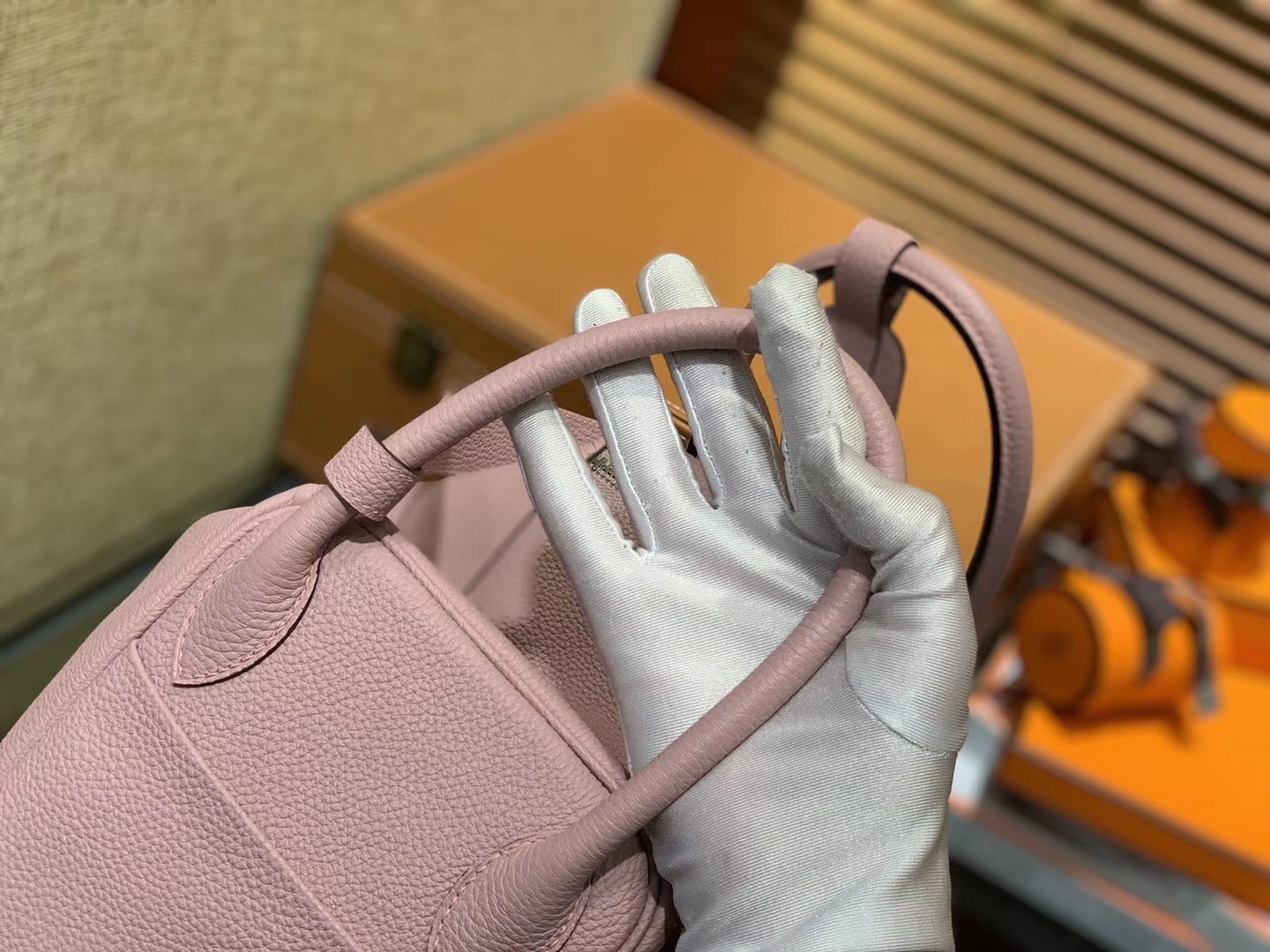 Hermès（爱马仕）Lindy琳迪包 丁香紫 德国进口togo牛皮 全手工缝制 银扣 30cm