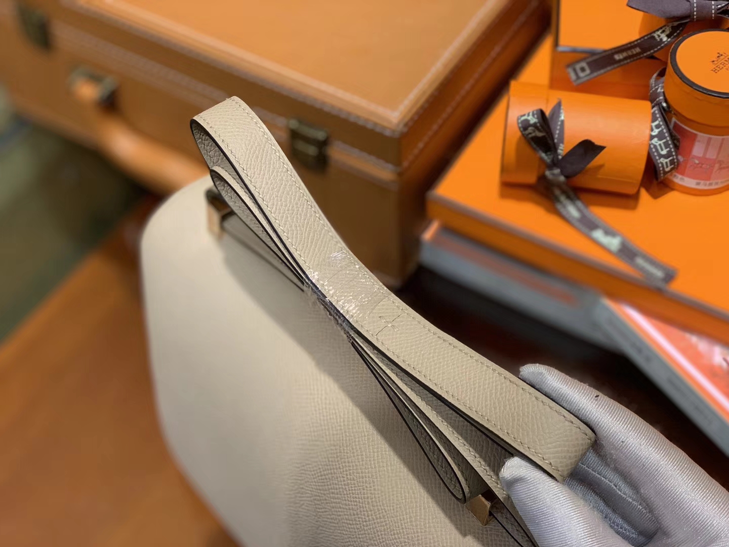 Hermès（爱马仕）Constance 23cm 风衣灰 EP掌纹牛皮 德国进口原料