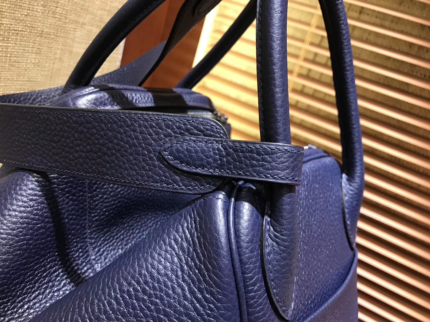 Hermès（爱马仕）Lindy琳迪包 午夜蓝 德国进口togo牛皮 全手工缝制 30cm
