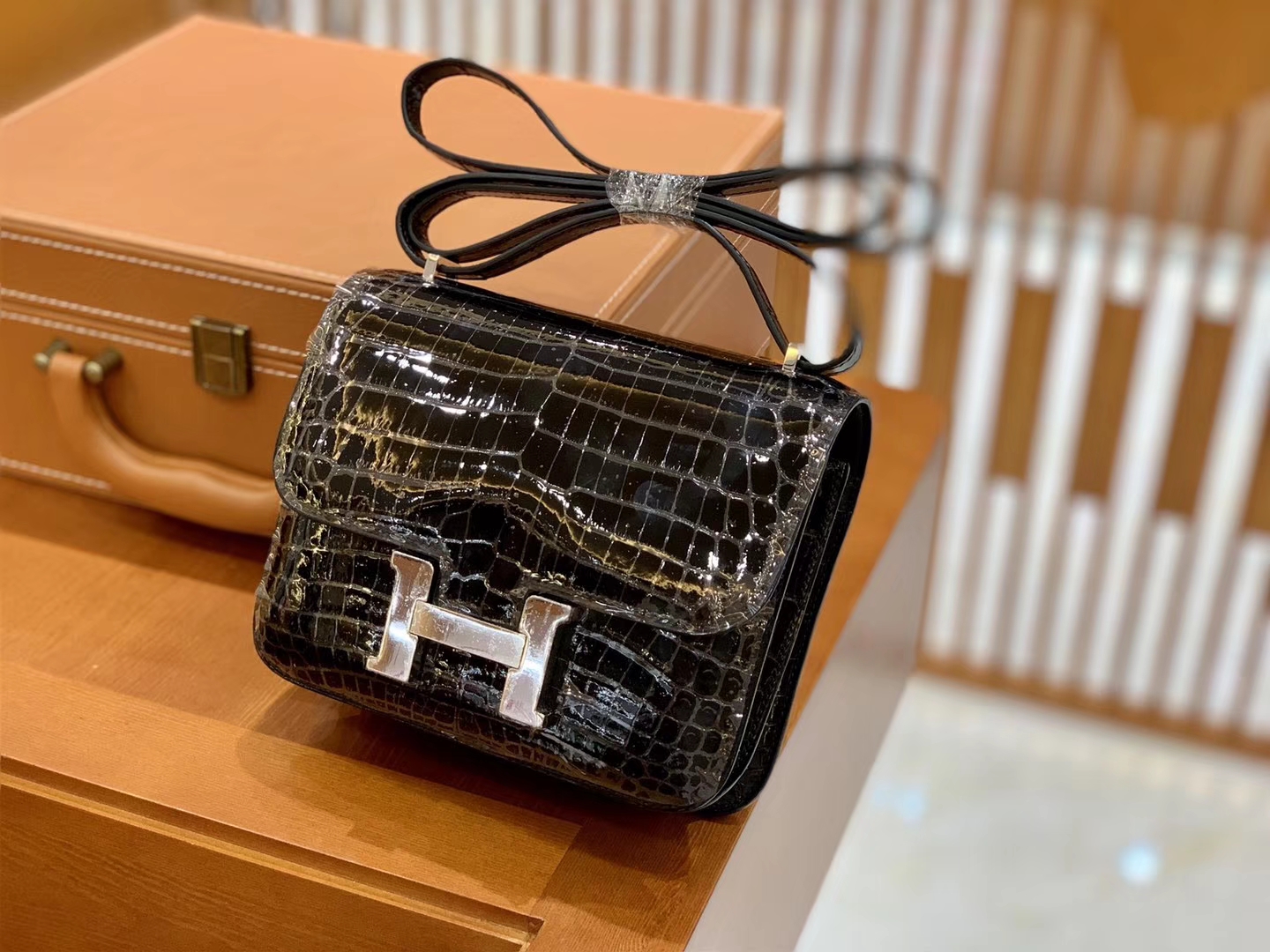 Hermès（爱马仕）Constance 空姐包 经典黑 一级 尼罗鳄 顶端级别 臻品级别 23cm