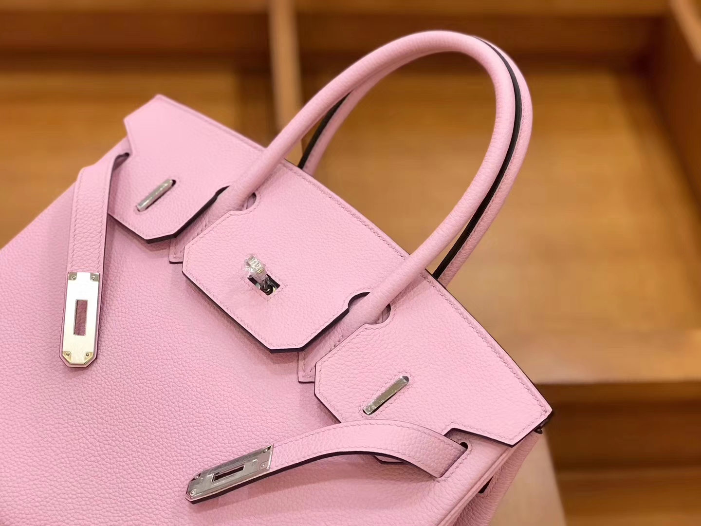 Hermès（爱马仕）新增现货 birkin 铂金包 锦葵紫 德国进口小牛皮 银扣 30cm