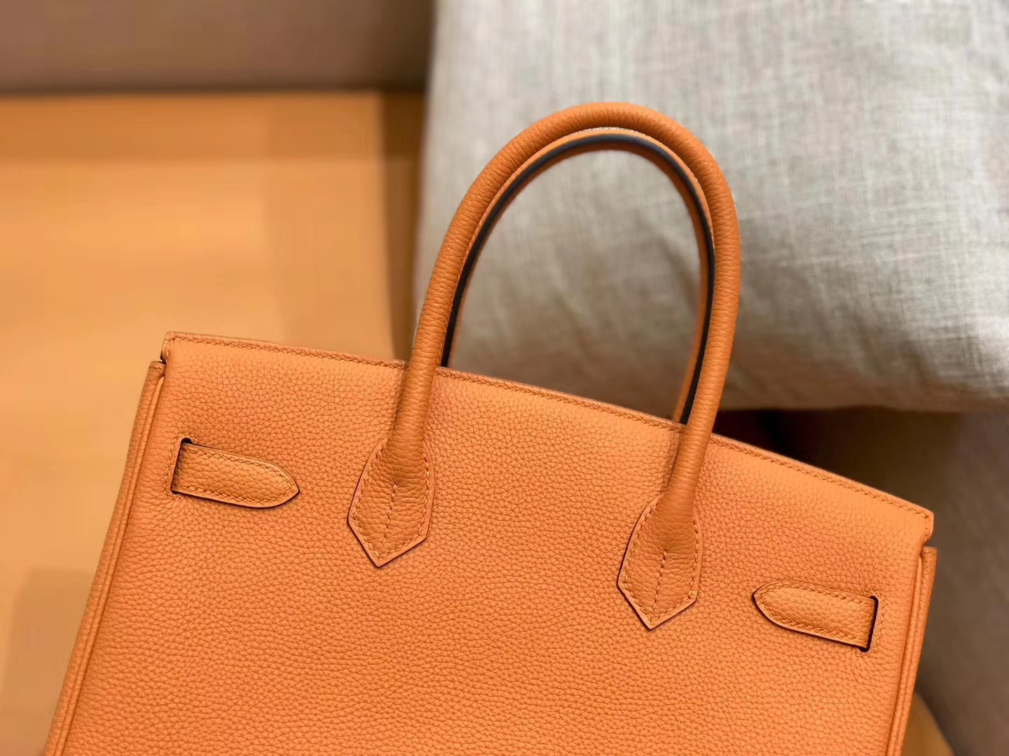 Hermès（爱马仕）新增现货 birkin 铂金包 经典橙 德国进口小牛皮 金扣 30cm