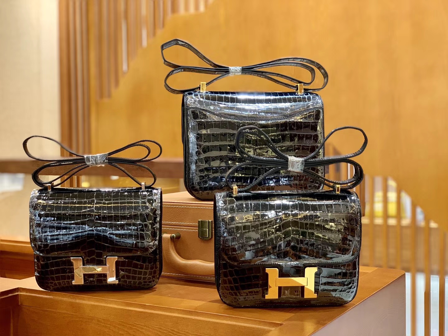 Hermès（爱马仕）Constance 空姐包 经典黑 一级 尼罗鳄 顶端级别 臻品级别 23cm