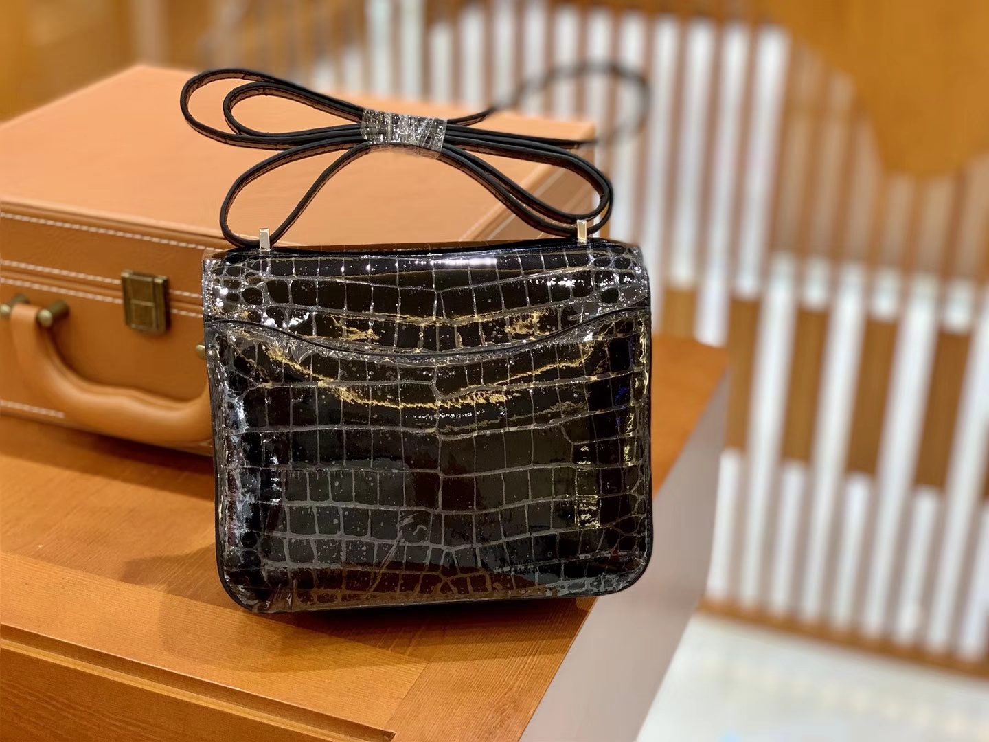 Hermès（爱马仕）Constance 空姐包 经典黑 一级 尼罗鳄 顶端级别 臻品级别 23cm