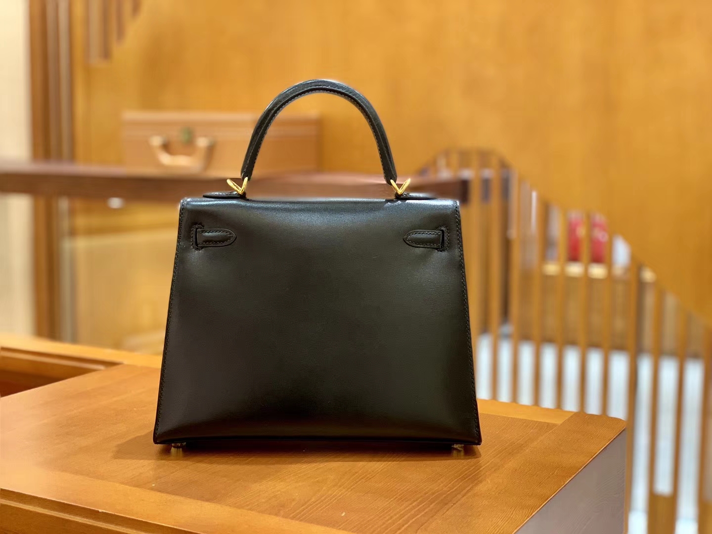 Hermès（爱马仕）Kelly 25cm 经典黑 银扣 BOX猫爪纹牛皮 全手工缝制 臻品工序