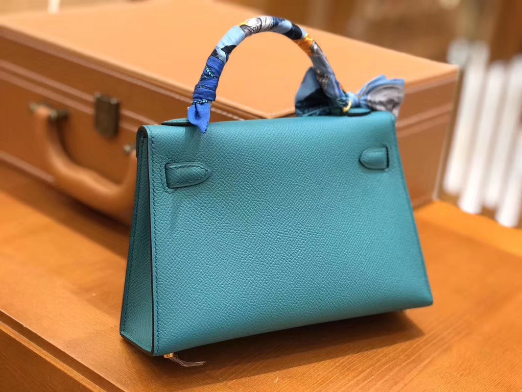 Hermès（爱马仕）Mini kelly 维罗纳绿 掌纹小牛皮 全手工缝制 臻品级别 19cm 金扣 现货