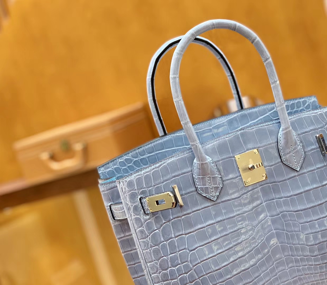 Hermès（爱马仕）Birkin 30cm 北方蓝 银扣 一级皮 尼罗鳄鱼皮 臻品级别