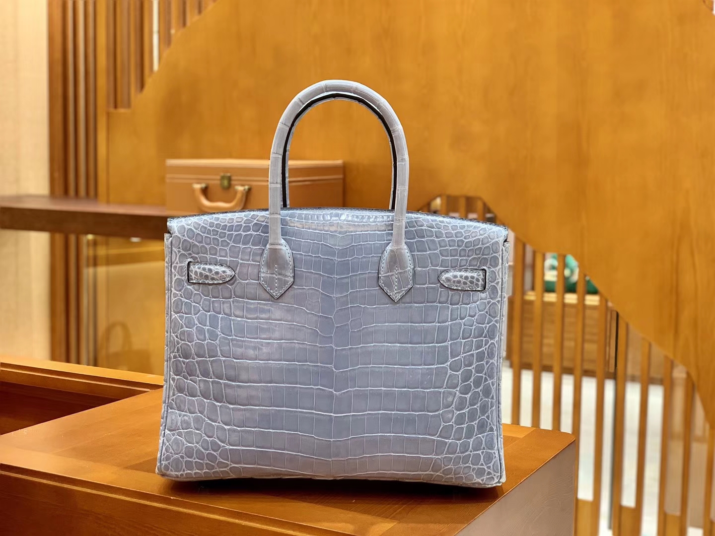 Hermès（爱马仕）Birkin 30cm 北方蓝 银扣 一级皮 尼罗鳄鱼皮 臻品级别