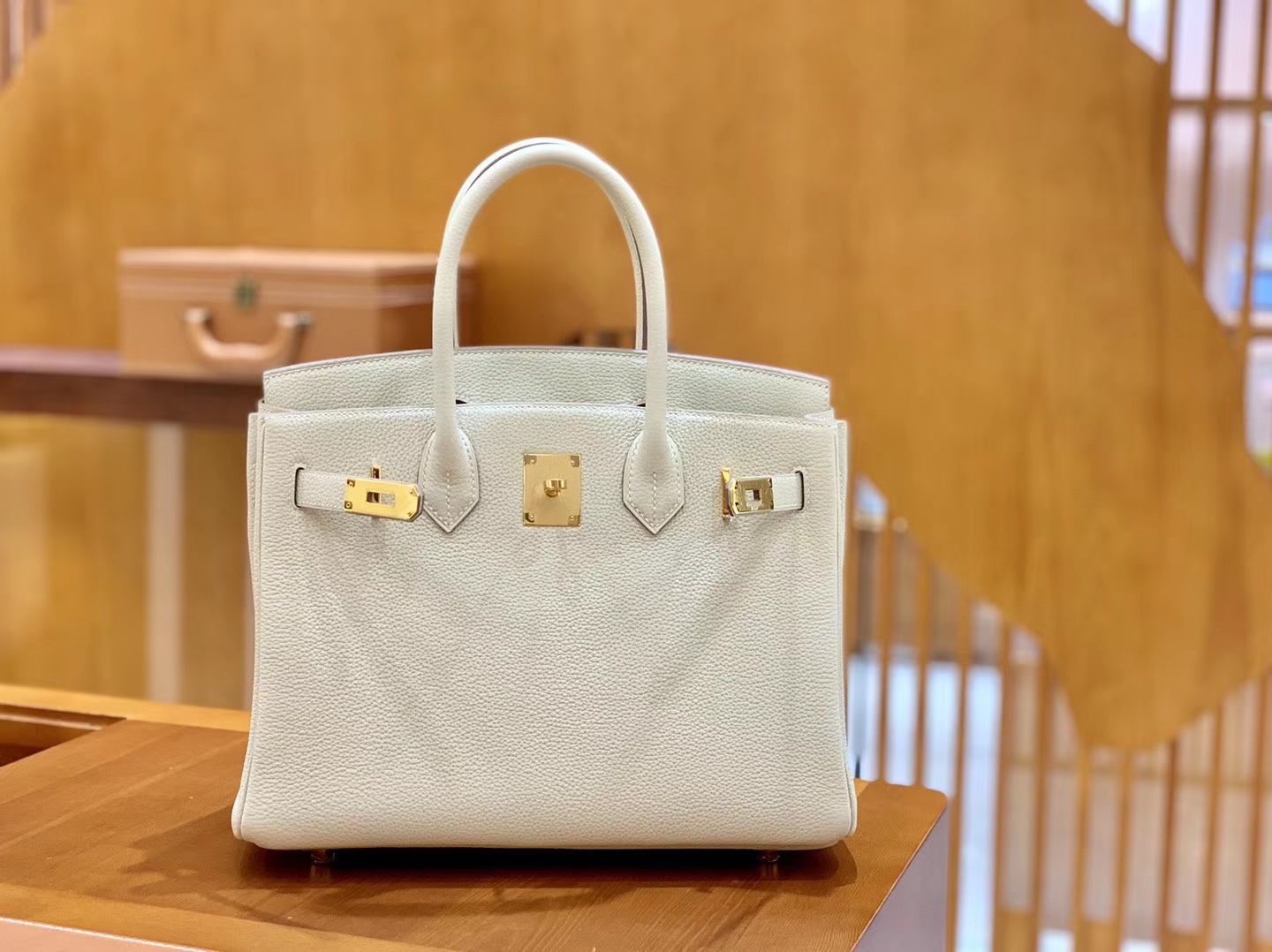 Hermès（爱马仕）Birkin 30cm 奶昔白 银扣 德国进口togo 牛皮 全手工缝制