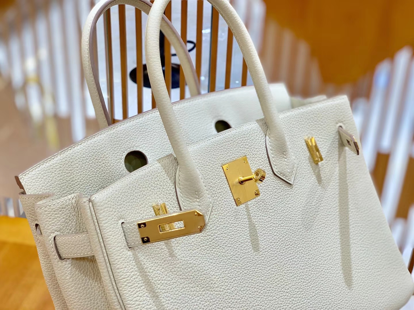 Hermès（爱马仕）Birkin 30cm 奶昔白 银扣 德国进口togo 牛皮 全手工缝制