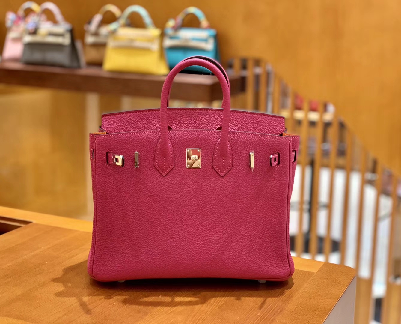 Hermès（爱马仕）Birkin 25cm 拼色 Togo 德国进口小牛皮 全手工缝制