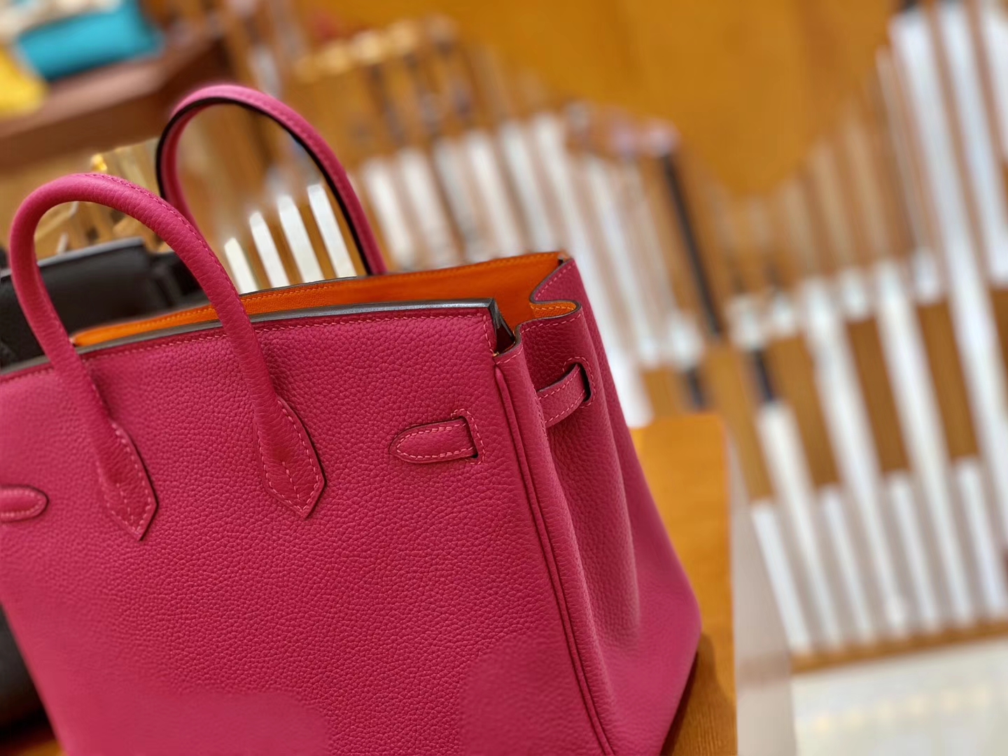 Hermès（爱马仕）Birkin 25cm 拼色 Togo 德国进口小牛皮 全手工缝制