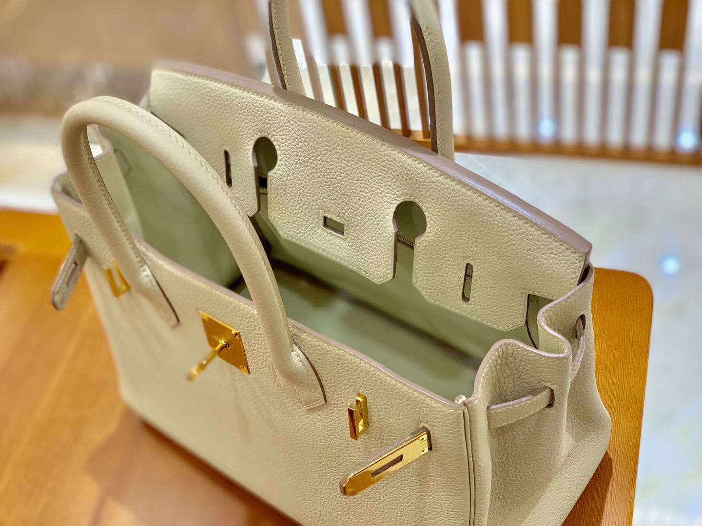 Hermès（爱马仕）Birkin 30cm 奶昔白 银扣 德国进口togo 牛皮 全手工缝制