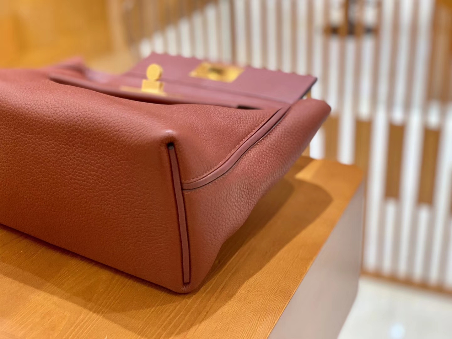 Hermès（爱马仕）Kelly-2424 波尔多酒红 原厂御用顶级小牛皮拼Swift皮 togo 金扣 29cm