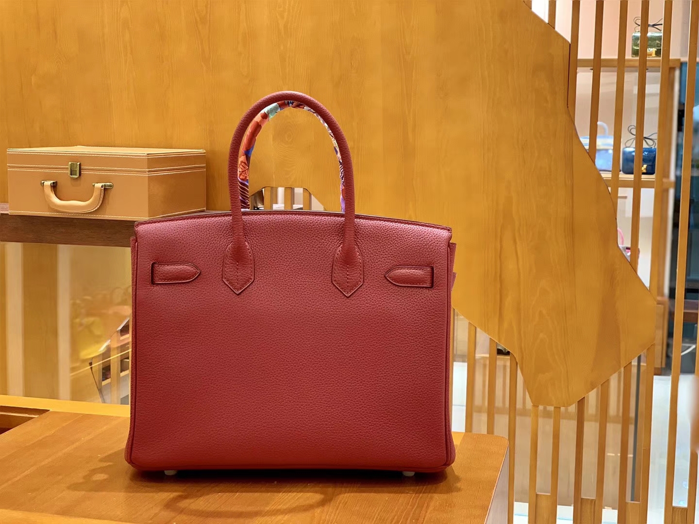 Hermès（爱马仕）Birkin 30cm 石榴红 金扣 Togo德国进口牛皮 全手工缝制