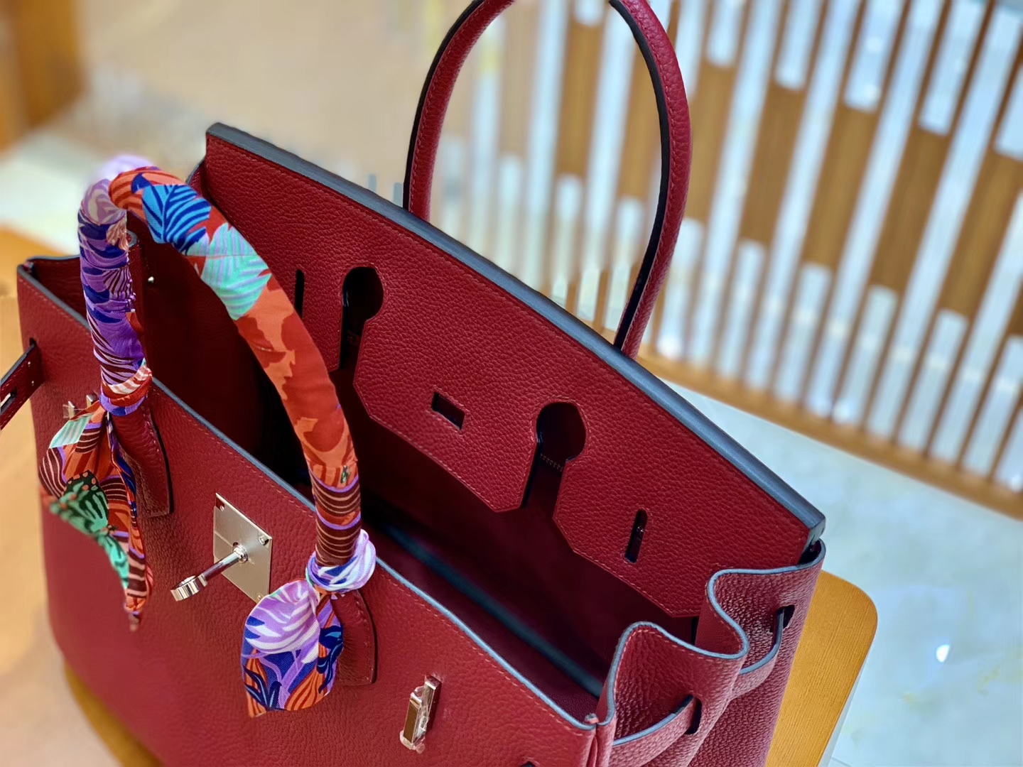 Hermès（爱马仕）Birkin 30cm 石榴红 金扣 Togo德国进口牛皮 全手工缝制