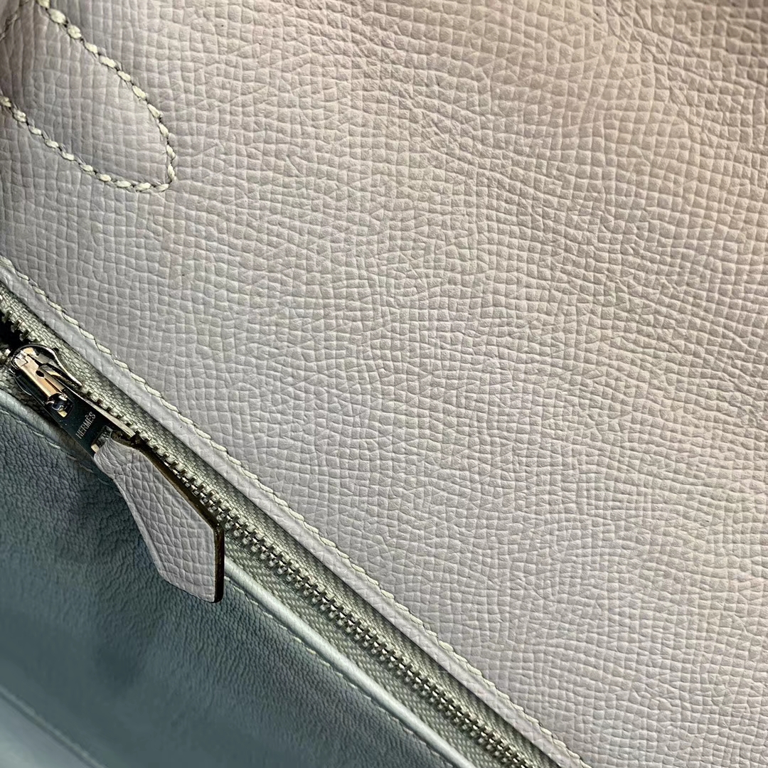 Hermès（爱马仕）Kelly 28cm 冰川蓝 金扣 Epsom掌纹牛皮 全手工缝制 臻品级别