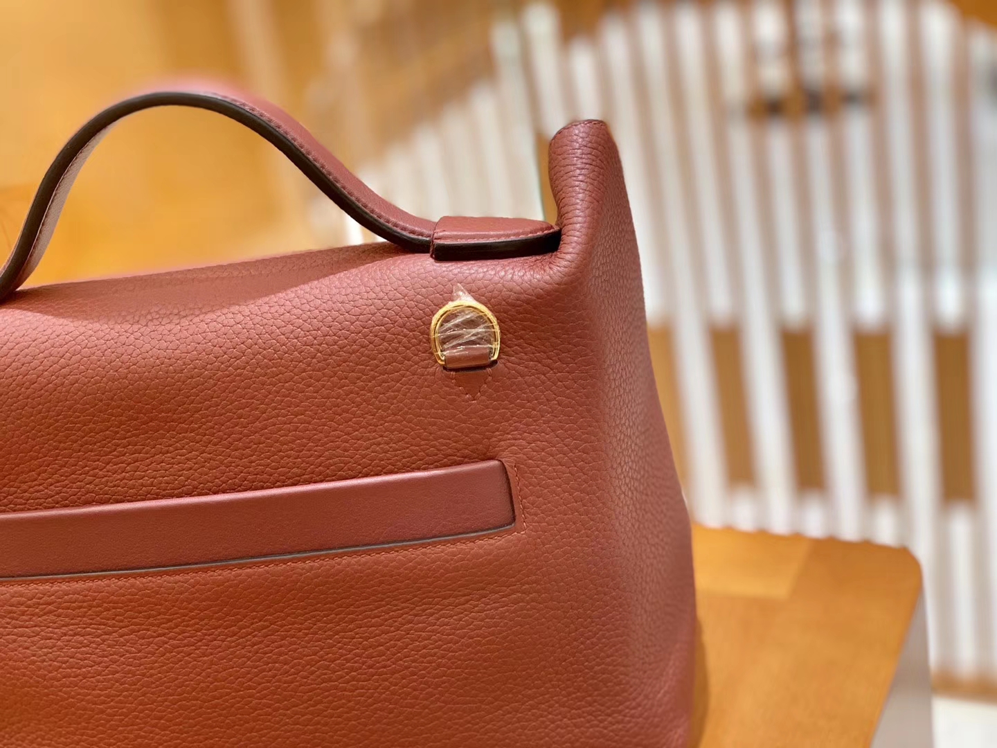 Hermès（爱马仕）Kelly-2424 波尔多酒红 原厂御用顶级小牛皮拼Swift皮 togo 金扣 29cm