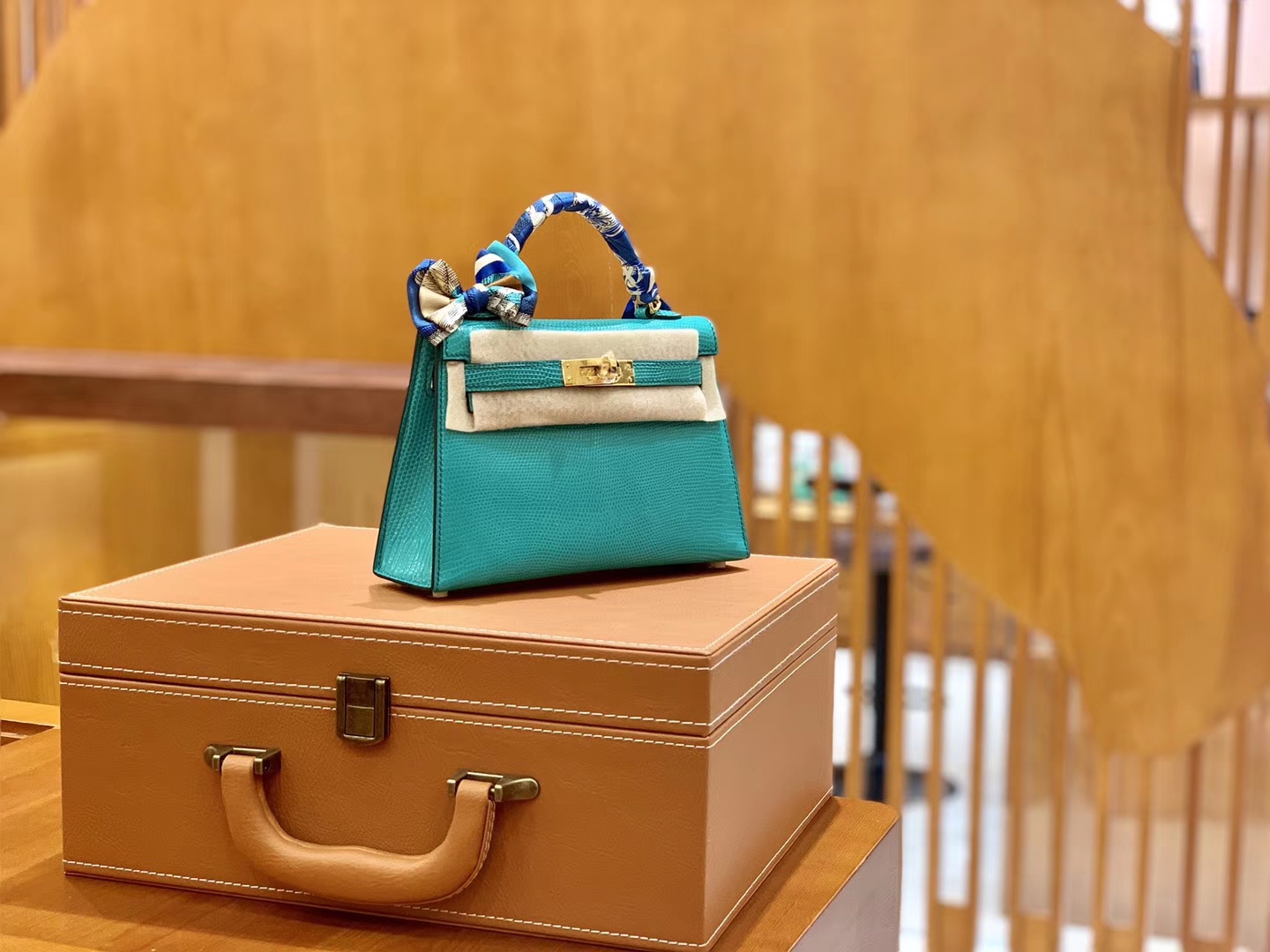 Hermès（爱马仕）MiniKelly 迷你凯莉 蜥蜴皮 维罗纳绿 2代 19cm