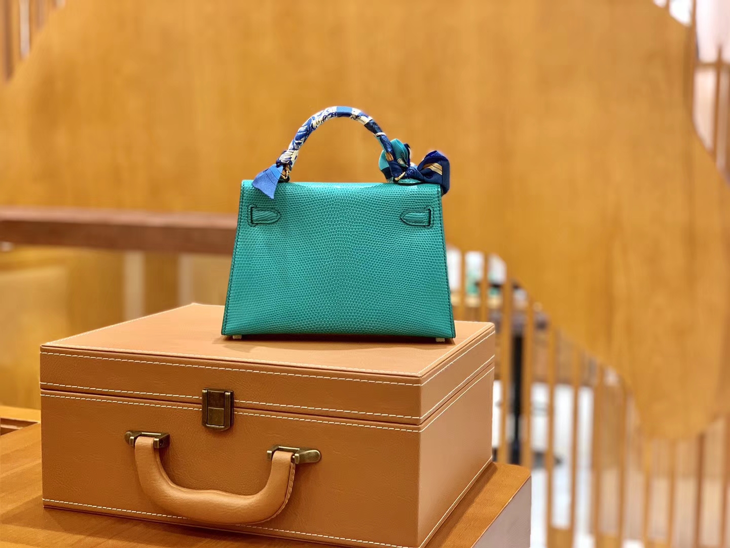 Hermès（爱马仕）MiniKelly 迷你凯莉 蜥蜴皮 维罗纳绿 2代 19cm