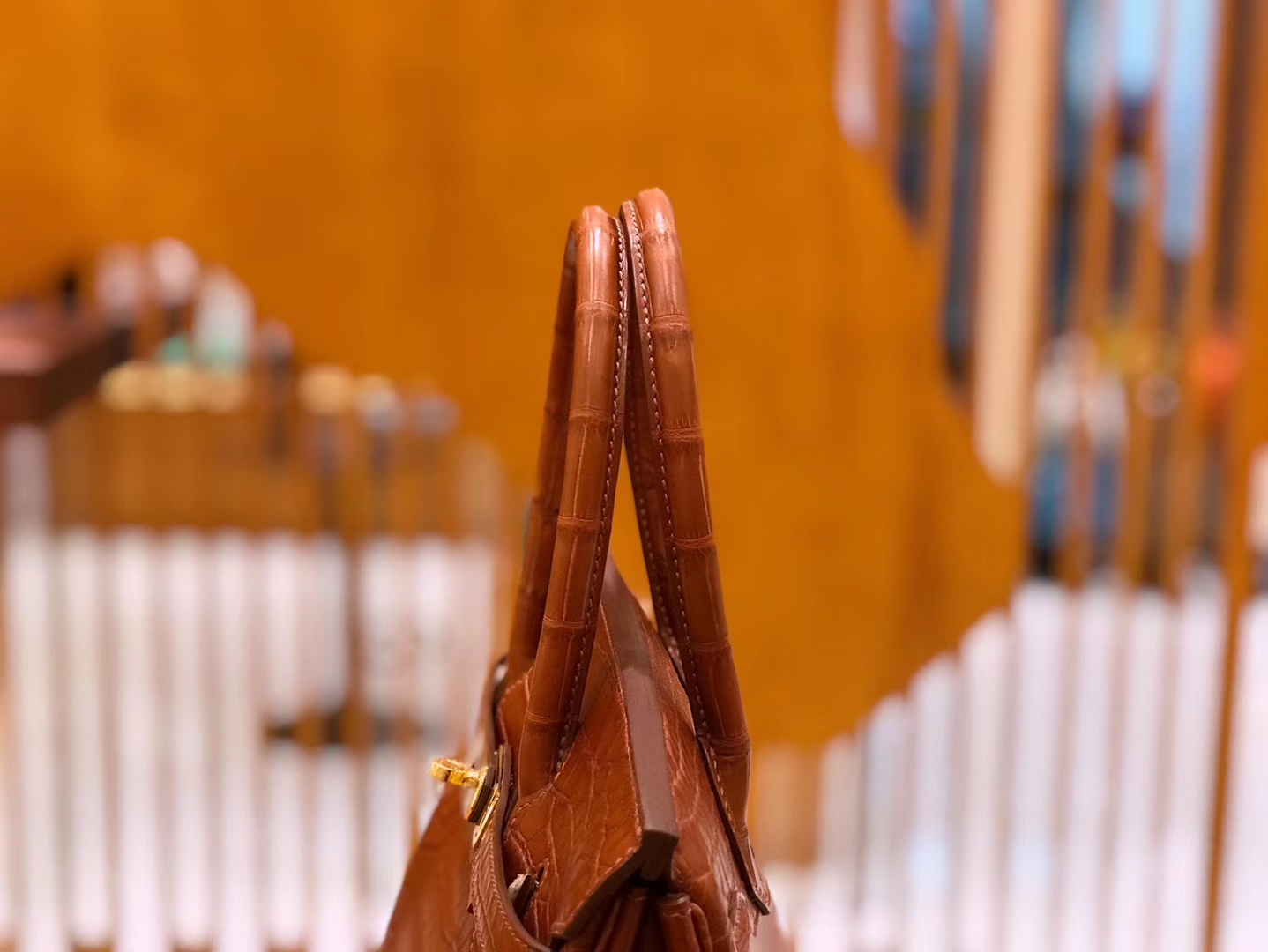 Hermès（爱马仕）Birkin 铂金包 尼罗鳄鱼皮 蜜糖棕 30cm