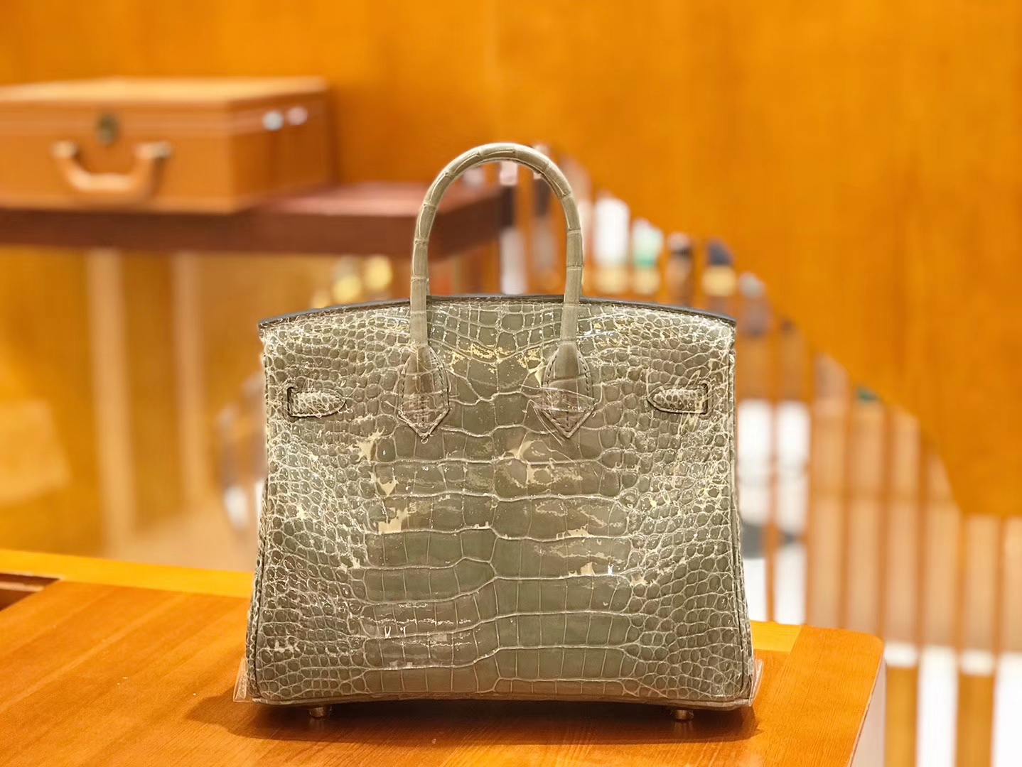 Hermès（爱马仕）Birkin 铂金包 斑鸠灰 美洲 方块印 25cm