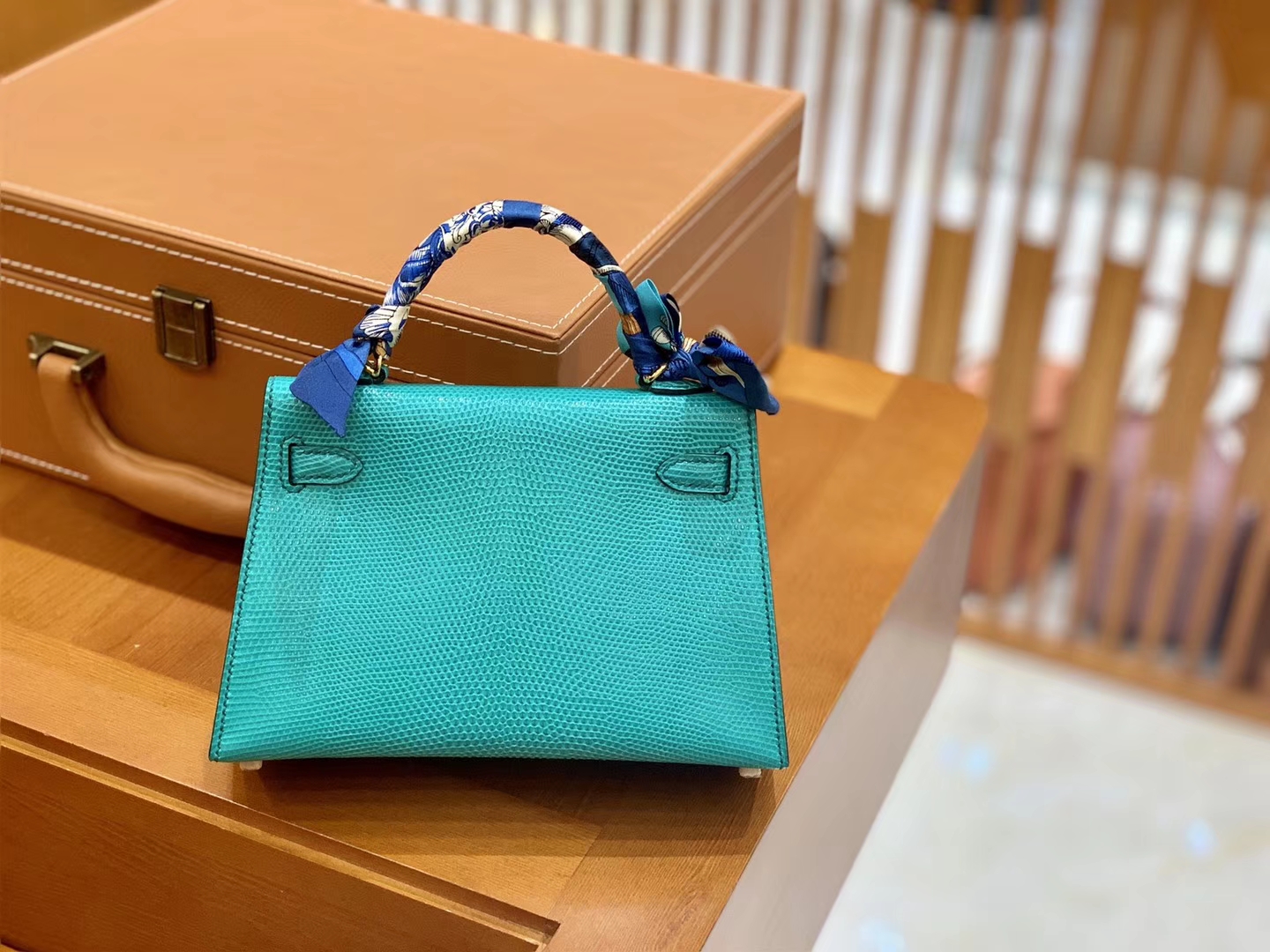 Hermès（爱马仕）MiniKelly 迷你凯莉 蜥蜴皮 维罗纳绿 2代 19cm