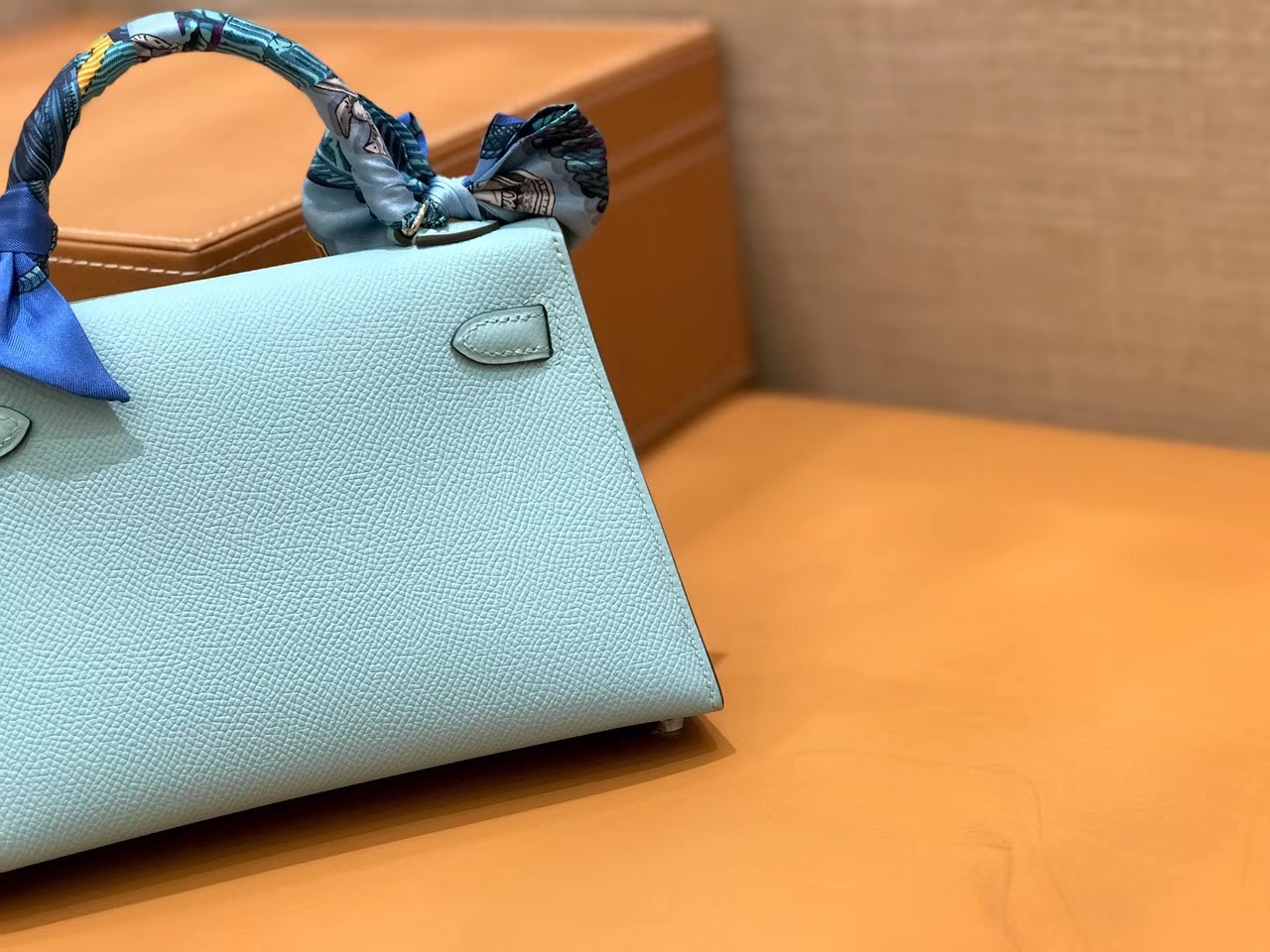 Hermès（爱马仕）mini Kelly 马卡龙 银扣 德国进口掌纹皮 全手工缝制